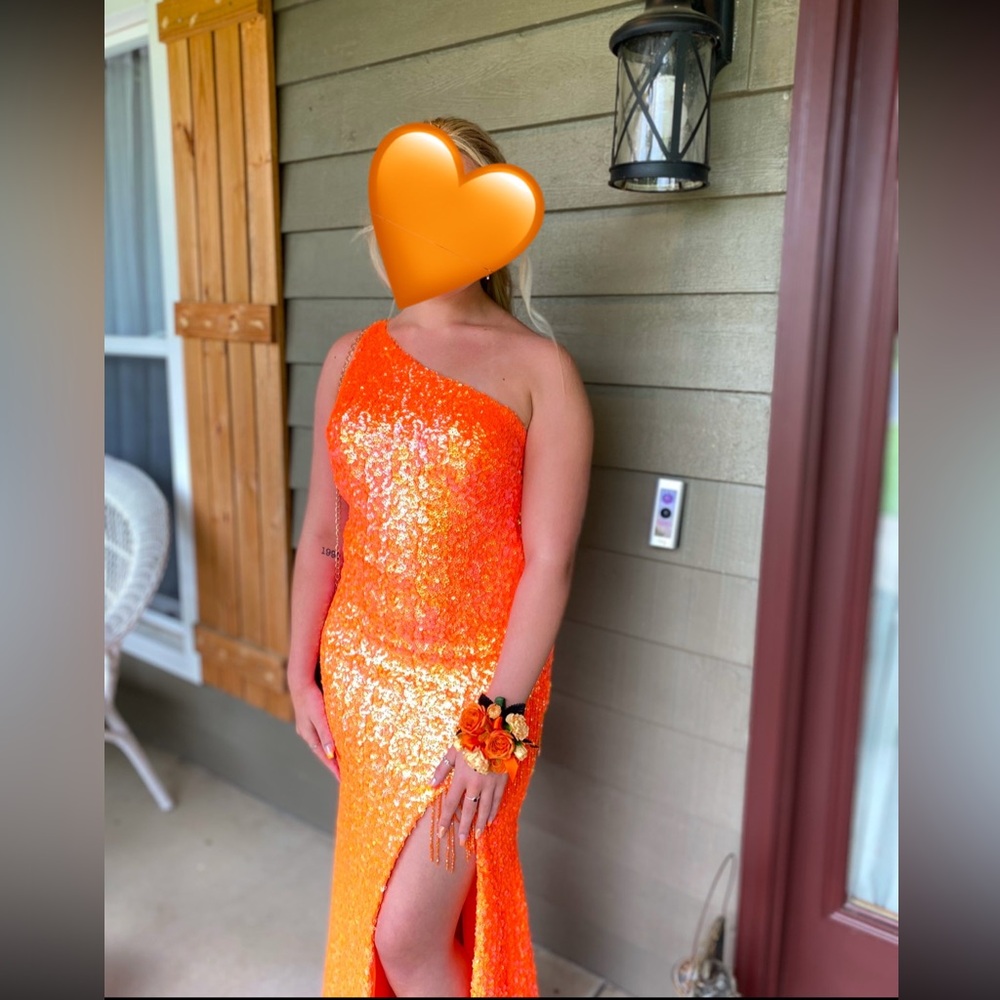 Orange prom dress
